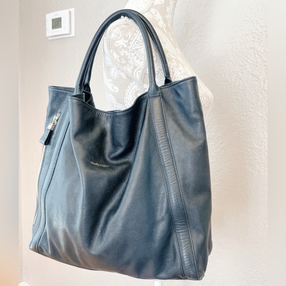 See by Chloe Harriet Gorgeous Black Soft Leather Large Tote Shoulder Bag EUC! - Picture 6 of 12